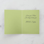 Elegante Green Mother's Day Card Karte (Innenseite)