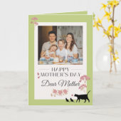 Elegante Green Mother's Day Card Karte (Gelbe Blume)
