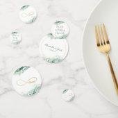 Elegante Green Ombre Marble Gold Liebe Unendlichke Konfetti (Gruppe)