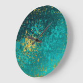 Elegante Green Opal Imitate Gold Große Wanduhr (Winkel)