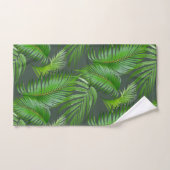 Elegante Green Palm Blätter auf Forest Green Badhandtuch Set (Handtuch)
