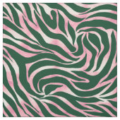 Elegante Green Rose Gold Glitzer Zebra Stoff (Muster)
