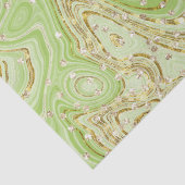 Elegante Green Sparkle Wirbel Glitzer Sequins Seidenpapier (Detail)