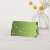 Elegante Green Table-Platzkarte Platzkarte (Vorderseite)