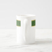 Elegante Green und Gold Bone China Tasse (Rückseite)
