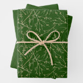 Elegante Green und Gold Muster Geschenkpapier Set (Beispiel)