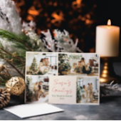 Elegante Green und Red Christmas Foto Card Einladung