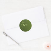 Elegante Green Wedding Umschlag Aufkleber (Umschlag)