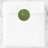Elegante Green Wedding Umschlag Aufkleber (Tasche)