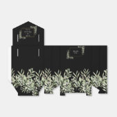 Elegante Greenerity Foliage Black Gold Wedding Geschenkschachtel (Ungefaltet)
