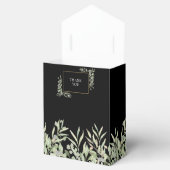 Elegante Greenerity Foliage Black Gold Wedding Geschenkschachtel (Geöffnet)