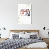 Elegante Greenerity Foliage Foto Wedding Willkomme Leinwanddruck (Insitu (Schlafzimmer))