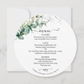 Elegante Greenerity Wedding Circle Card Einladung (Vorderseite)