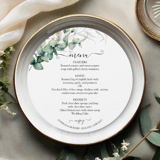 Elegante Greenerity Wedding Circle Card Einladung