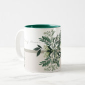 Elegante Greenerity Wedding Memory Trauzeugin Zweifarbige Tasse (Vorderseite Links)