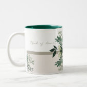 Elegante Greenerity Wedding Memory Trauzeugin Zweifarbige Tasse (Links)