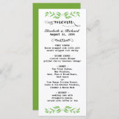 Elegante Greenerity Wedding Menu Card - Personalis Menükarte (Vorne/Hinten)