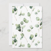 Elegante Greenerity Wedding Menu Cards Einladung (Rückseite)