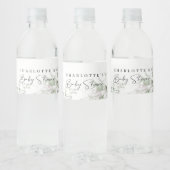 Elegante Greenery Baby Dusche Wasserflaschen Label Wasserflaschenetikett (Flaschen)