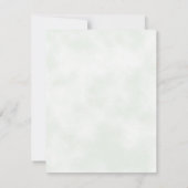 Elegante Greenery Blue Floral Wedding Details Card RSVP Karte (Rückseite)