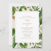 Elegante Greenery Bride Eltern Cream & Gold Einladung (Vorderseite)