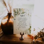 Elegante Greenery Gold Frame Table Cards Tischnummer