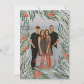 Elegante Greenery Holiday Frame Karte (Vorderseite)