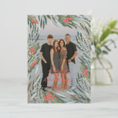 Elegante Greenery Holiday Frame Karte (Stehend Vorderseite)