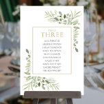 Elegante Greenery Tischnummer Seating Chart<br><div class="desc">Diese eleganten Sitzkarten mit doppelseitiger Tischnummer sind perfekt für alle Feiern geeignet. Entwickelt von Thisisnotme©</div>