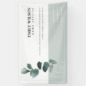 ELEGANTE GREENERY WATERCOLOR OFFICE BANNER (Vertikal)