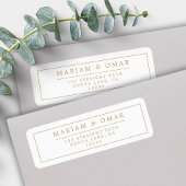 Elegante Grenz Gold Minimalistische Rücksendeadres