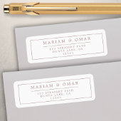 Elegante Grenz-Rose Gold Minimalistische Rücksende