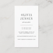 Elegante Grenze | Drei Foto - Fotografen Visitenkarte (Rückseite)