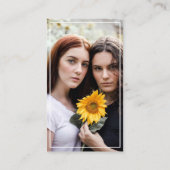 Elegante Grenze | Fotograf Visitenkarte (Rückseite)