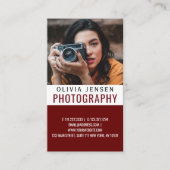 Elegante Grenze | Fotograf Visitenkarte (Vorderseite)
