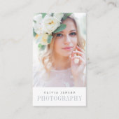 Elegante Grenze | Vertikaler Fotograf Visitenkarte (Vorderseite)