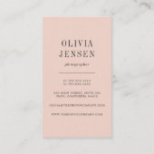 Elegante Grenze | Vertikaler Fotograf Visitenkarte (Rückseite)