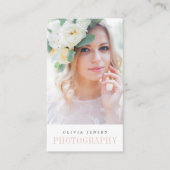 Elegante Grenze | Vertikaler Fotograf Visitenkarte (Vorderseite)