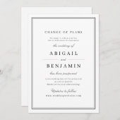 Elegante Grenzen - Verschiebung von Plänen Einladung (Vorne/Hinten)