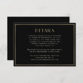 Elegante grenzenlose Schließkarte Art Deco Begleitkarte (Vorne/Hinten)