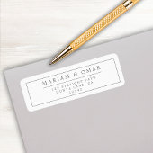 Elegante Grenzsilber Minimalistische Rücksendeadre