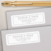 Elegante Grenzsilber Minimalistische Rücksendeadre