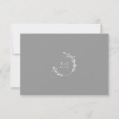 Elegante Grey Vintage Wedding QR Code RSVP Card (Rückseite)