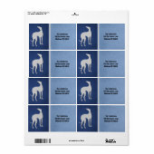 Elegante Greyhound-Silhouette in Blue Custom (Vorne)