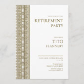 Elegante griechische Abschiedsparty Einladung (Vorderseite)