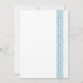 Elegante griechische Abschiedsparty in Blau Einladung (Rückseite)