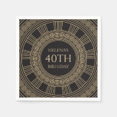 Elegante Griechische Geburtstagsparty mit benutzer Serviette (Vorderseite)