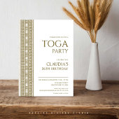 Elegante griechische oder römische Toga Geburtstag Einladung