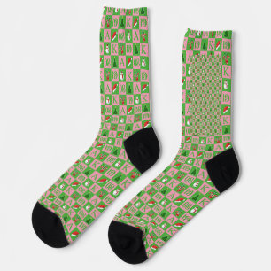 Elegante griechische Schwesternschaft 1908 Weihnac Socken