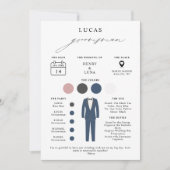 Elegante Groomsmen Vorschlag & Info Card Einladung (Vorderseite)